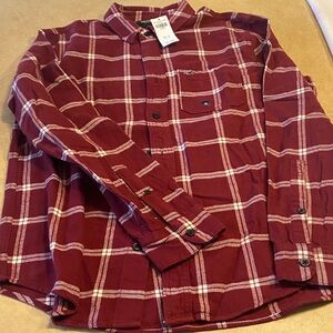Hollister Maroon Checkered Button Down Shirt